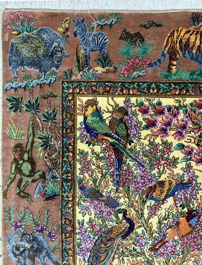 27045859e - Ghom Seide fein signiert, Persien, ca. 20 Jahre, reine Naturseide, ca. 154 x 100 cm, ...