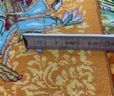 27045862k - Ghom Seide fein signiert, Persien, ca. 20 Jahre, reine Naturseide, ca. 150 x 104 cm, ...