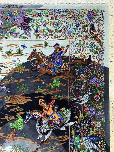 27045865d - Ghom Seide fein signiert, Persien, ca. 20 Jahre, reine Naturseide, ca. 147 x 100 cm, ...