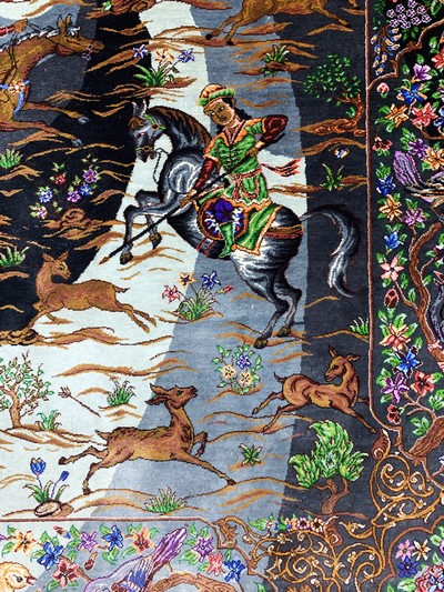 27045865f - Ghom Seide fein signiert, Persien, ca. 20 Jahre, reine Naturseide, ca. 147 x 100 cm, ...