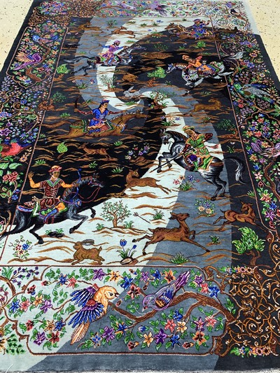 27045865h - Ghom Seide fein signiert, Persien, ca. 20 Jahre, reine Naturseide, ca. 147 x 100 cm, ...