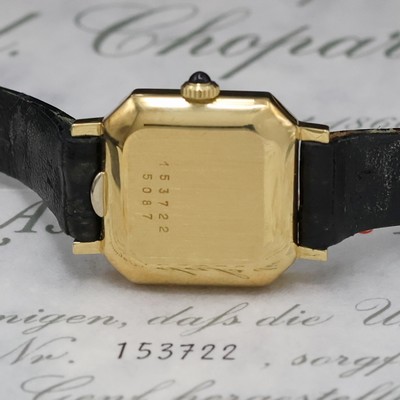 27045867e - CHOPARD Damenarmbanduhr in GG 750/000 mit Diamantlünette Referenz 5087, Handaufzug, 2 ...