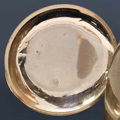 27045872d - Fabrique d´Horlogerie de Fontainemelon SA Savonette Herrentaschenuhr in RG 585/000 an RG ...