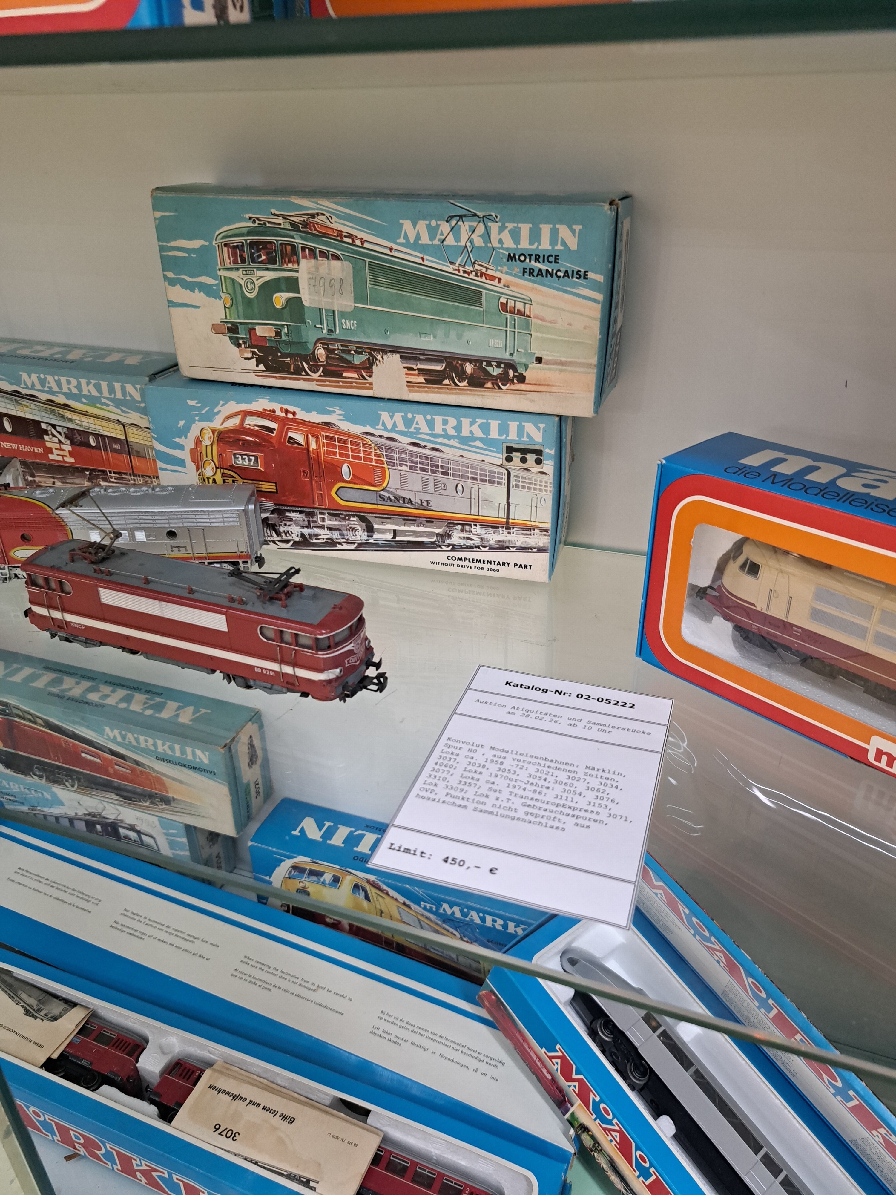 Detail f: Konvolut Modelleisenbahnen: Märklin, Spur H0 , aus verschiedenen Zeiten, Loks ca. 1958 -72: 3021, 3027, 3034, 3037, 3038, 3053, 3054,3060, 3062, ...