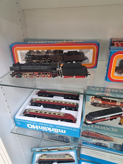 27045958a - Konvolut Modelleisenbahnen: Märklin, Spur H0 , aus verschiedenen Zeiten, Loks ca. 1958 ...