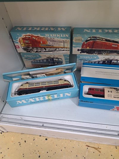 27045958b - Konvolut Modelleisenbahnen: Märklin, Spur H0 , aus verschiedenen Zeiten, Loks ca. 1958 ...