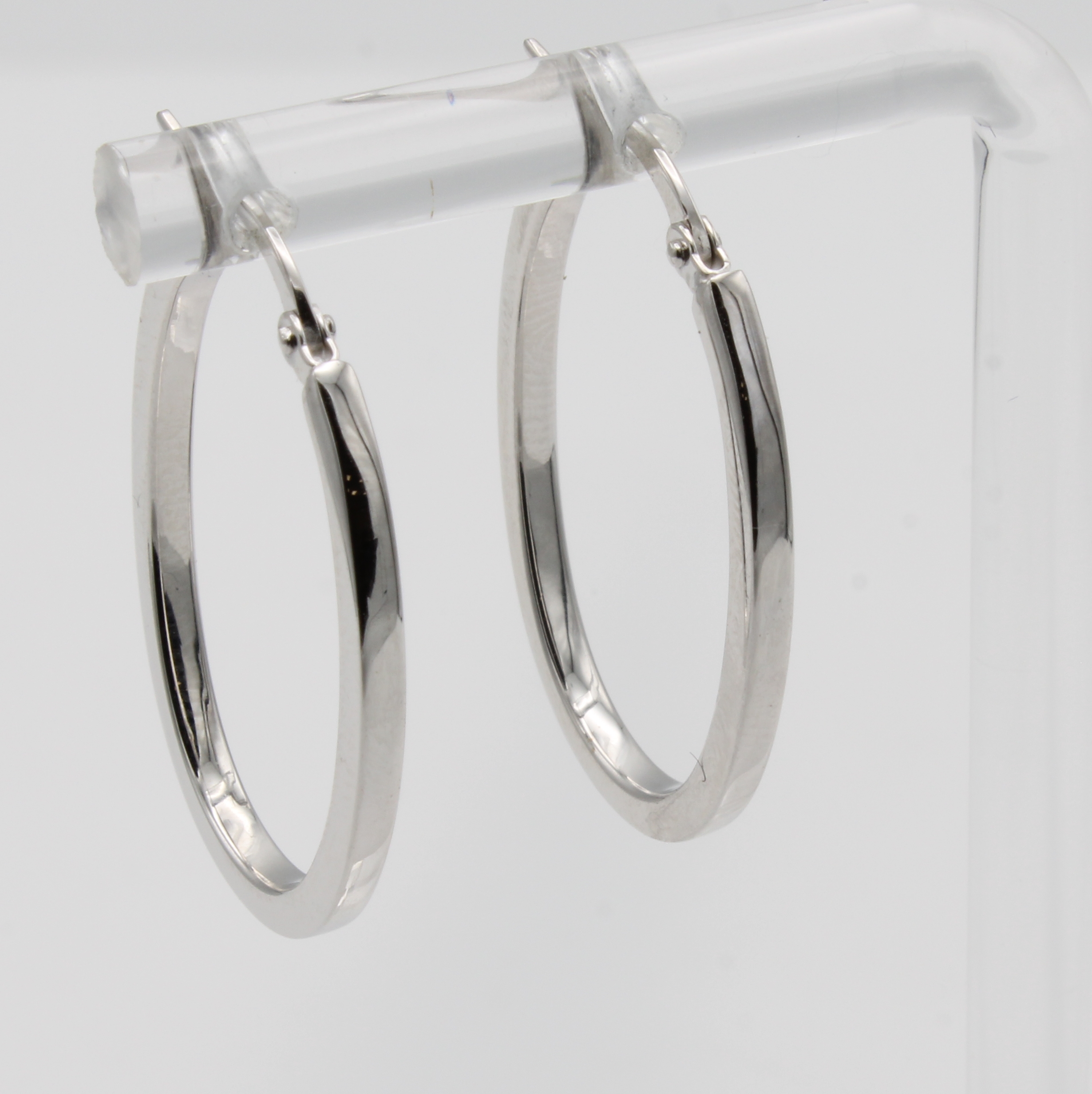 Image 27046399 - Paar ovale Creolen, WG 750/000, M. ca. 3x2 cm