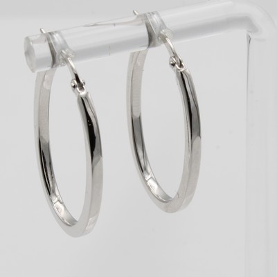 Image Paar ovale Creolen, WG 750/000, M. ca. 3x2 cm