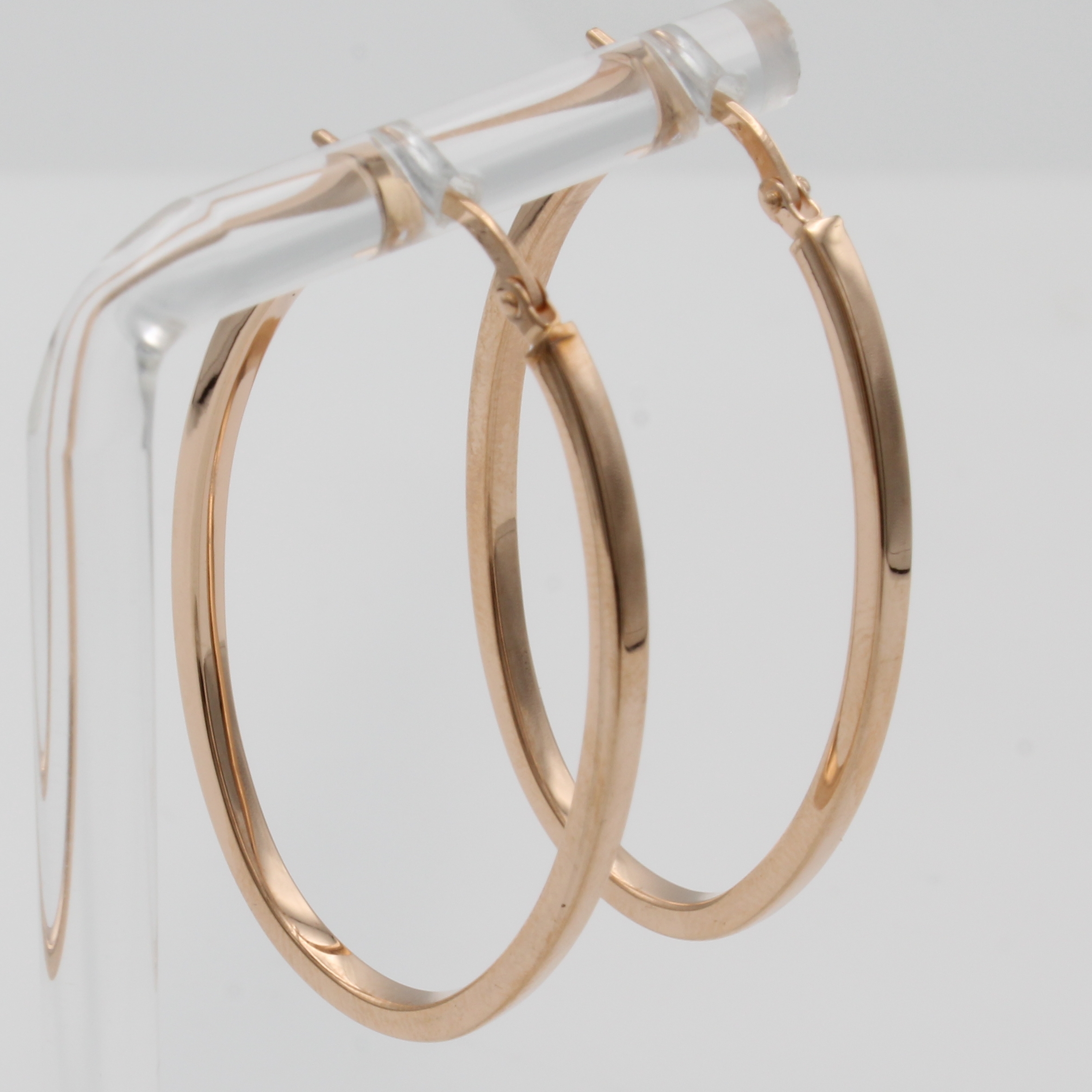 Image 27046423 - Paar ovale Creolen, RG 750/000, M. ca. 4x3.5 cm