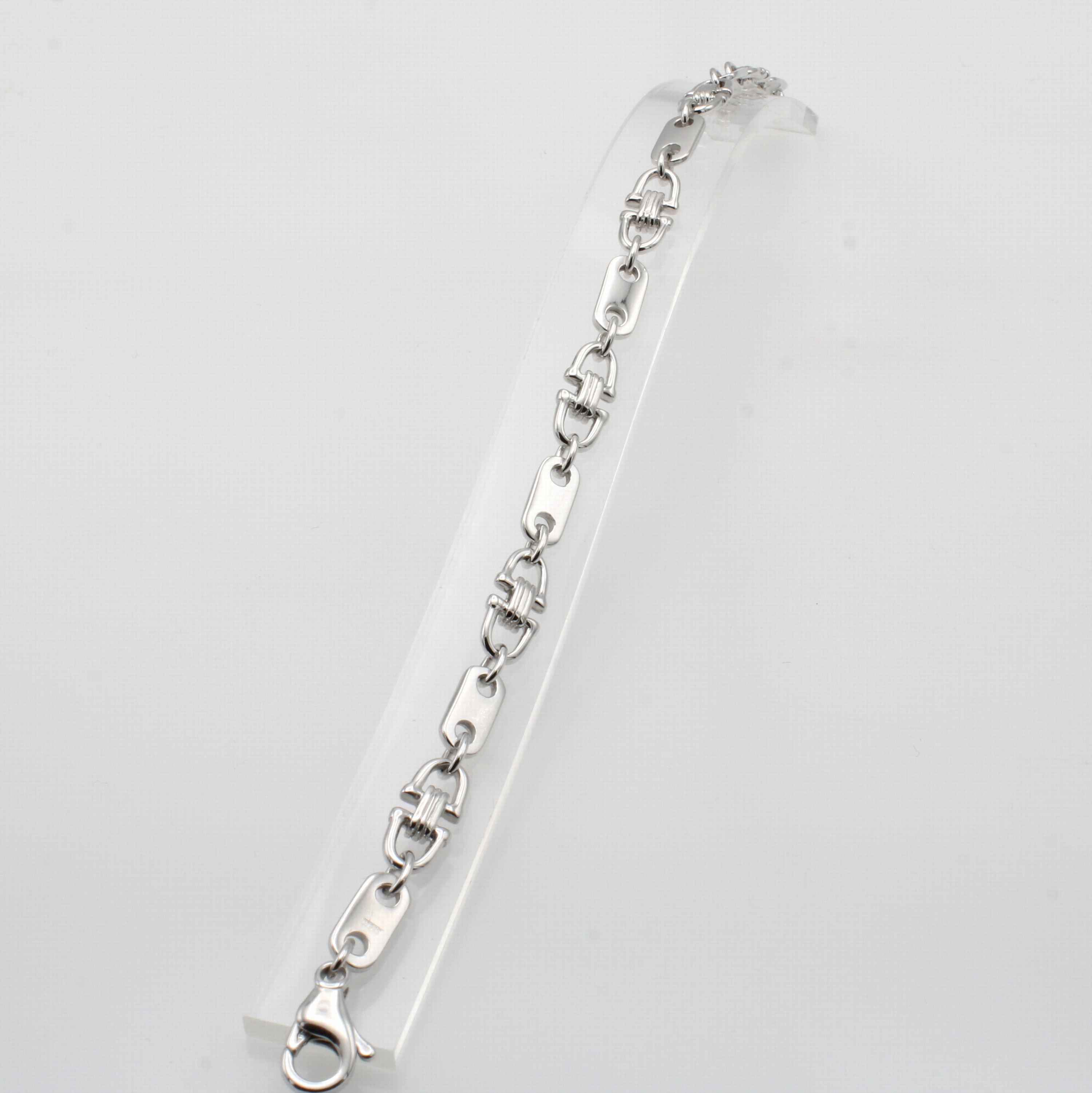 Image 27046475 - Armband im Steigbügelplatten Design, WG 585/000, Karabinerschl., B. ca. 5.5 mm, L. ca. ...