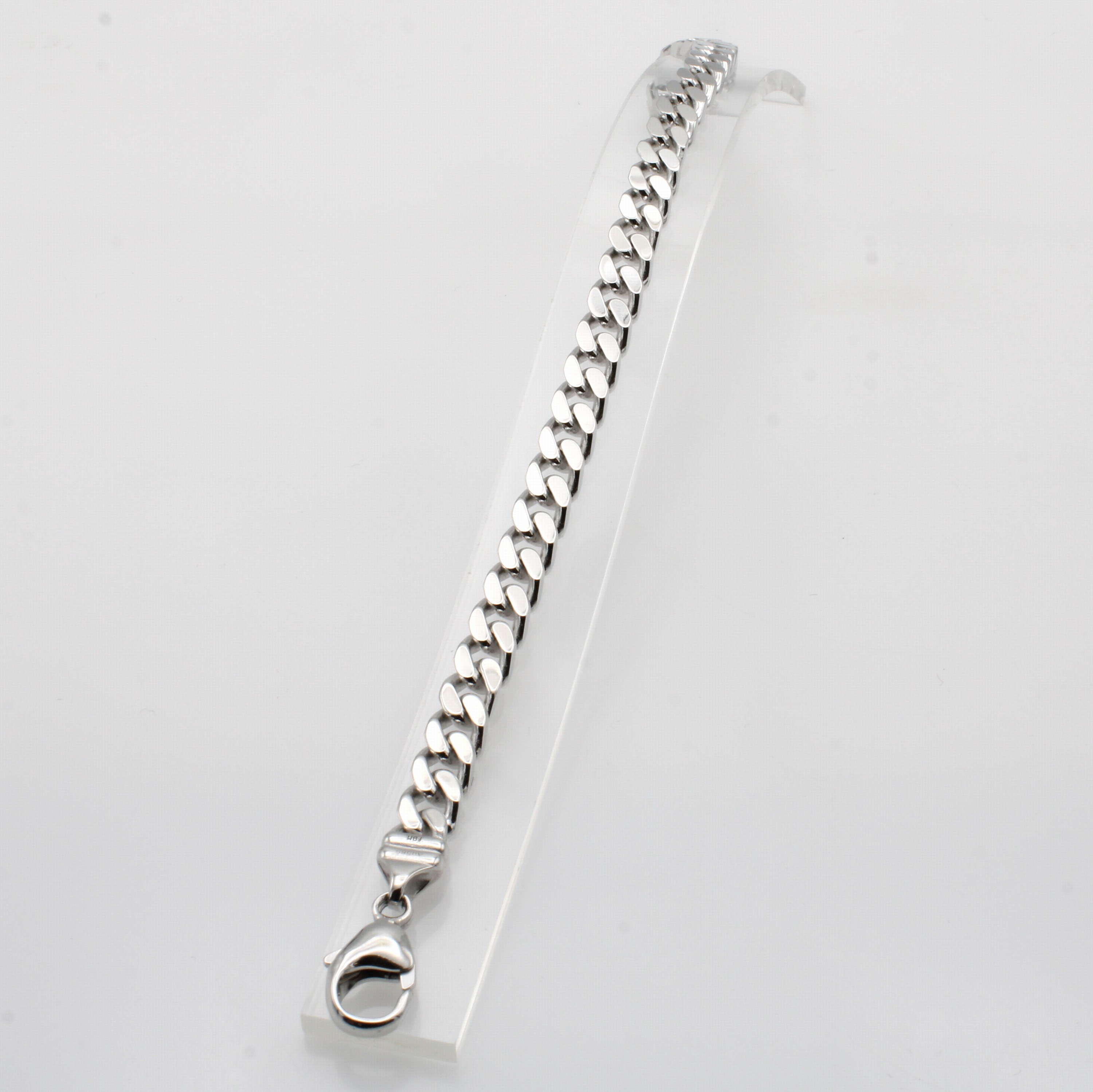 Image 27046478 - Massives Panzerarmband, WG 585/000, B. ca. 6 mm, Karabinerschl., L. ca. 21 cm