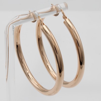 Image Paar Creolen, RG 750/000, B. ca. 4 mm, D. ca. 4 cm