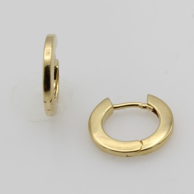 Image Paar Creolen, GG 585/000, B. ca. 1.5 mm, D. ca. 1 cm