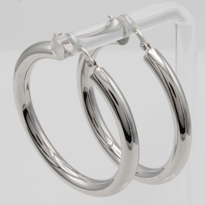 Image Paar Creolen, WG 750/000, B. ca. 4 mm, D. ca. 3 cm