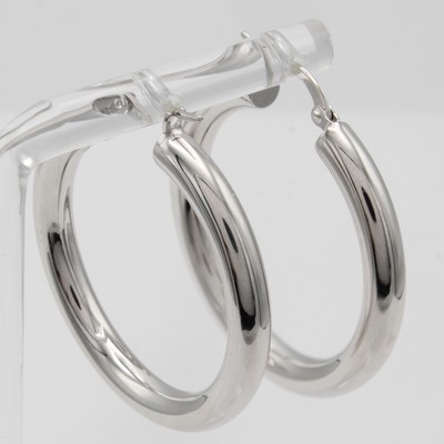 Image Paar Creolen, WG 750/000, B. ca. 4 mm, D. ca. 2.5 cm