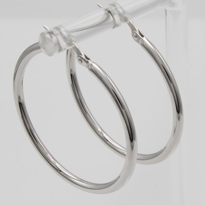 Image Paar Creolen, WG 750/000, B. ca. 2 mm, D. ca. 3 cm