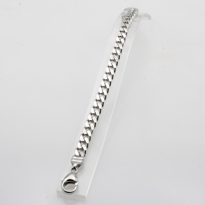 Image Massives Panzerarmband, WG 585/000, B. ca. 6 mm, Karabinerschl., L. ca. 21 cm