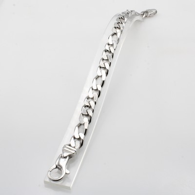 Image Massives Armband im Figaro Design, WG 585/ 000, B. ca. 8 mm, Karabinerschl., L. ca. 22 cm