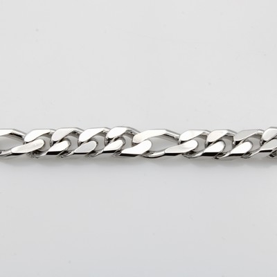 27046483b - Massives Armband im Figaro Design, WG 585/ 000, B. ca. 8 mm, Karabinerschl., L. ca. 22 cm