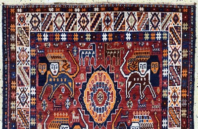 27046487a - Ghaschgai Gabbeh alt, Persien, Anfang 20.Jhd, Wolle auf Wolle, ca. 200 x 125 cm, EHZ: ...