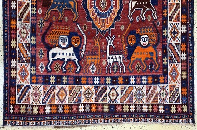 27046487c - Ghaschgai Gabbeh alt, Persien, Anfang 20.Jhd, Wolle auf Wolle, ca. 200 x 125 cm, EHZ: ...