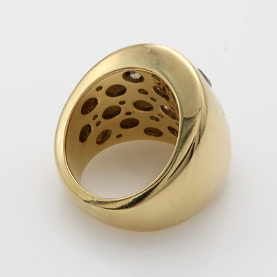 27046987a - Ring mit Brillanten und Diamanten, GG 750/ 000, Diam. in versch. Schliffarten u. Brill. ...