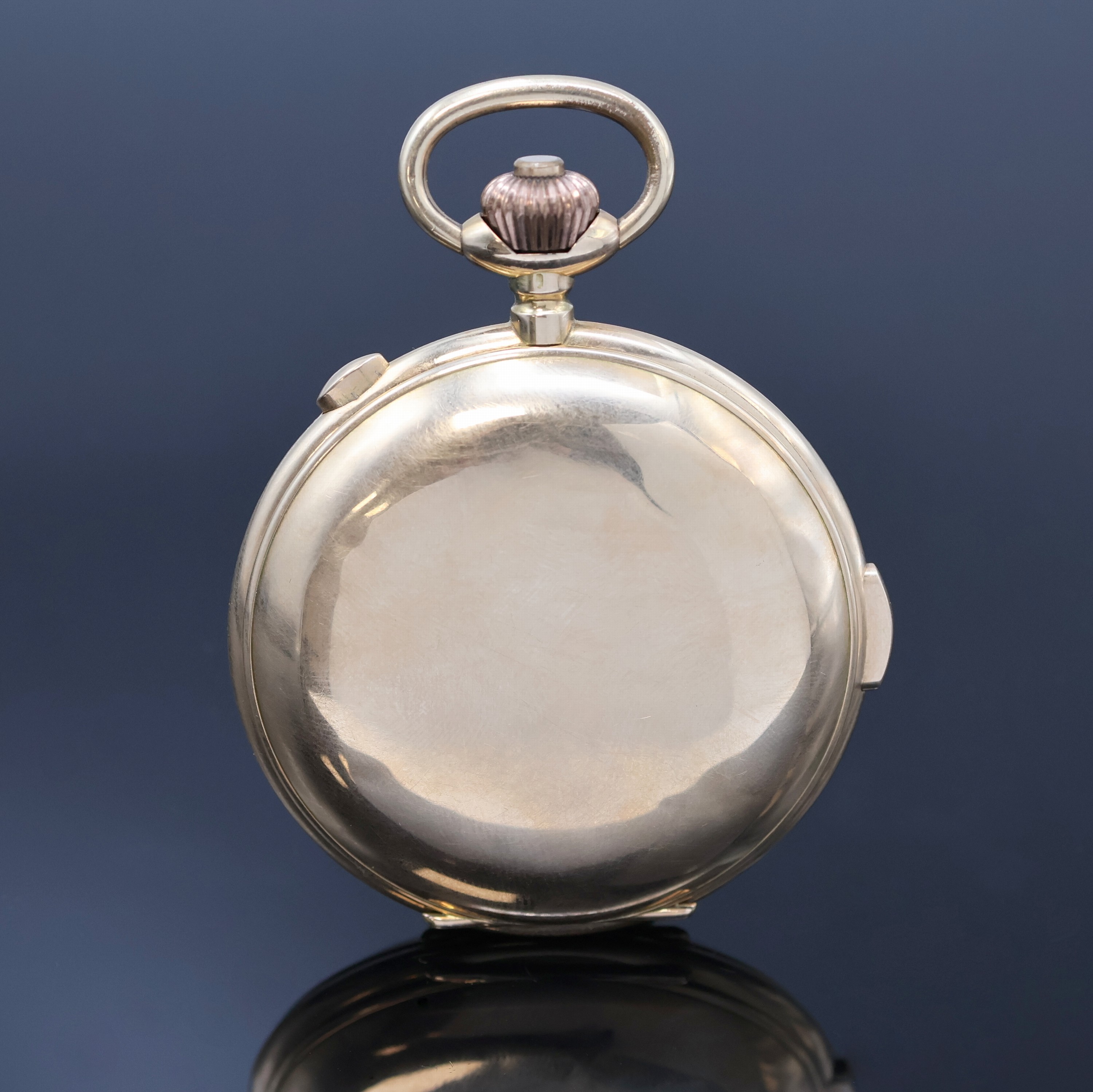 Detail a: AUDEMARS FRERES große Herrensavonette mit 1/4-Repetition und Chronograph in RG 585/000, Schweiz um 1910, glattes 3-Deckel-Goldgeh. dell., ...