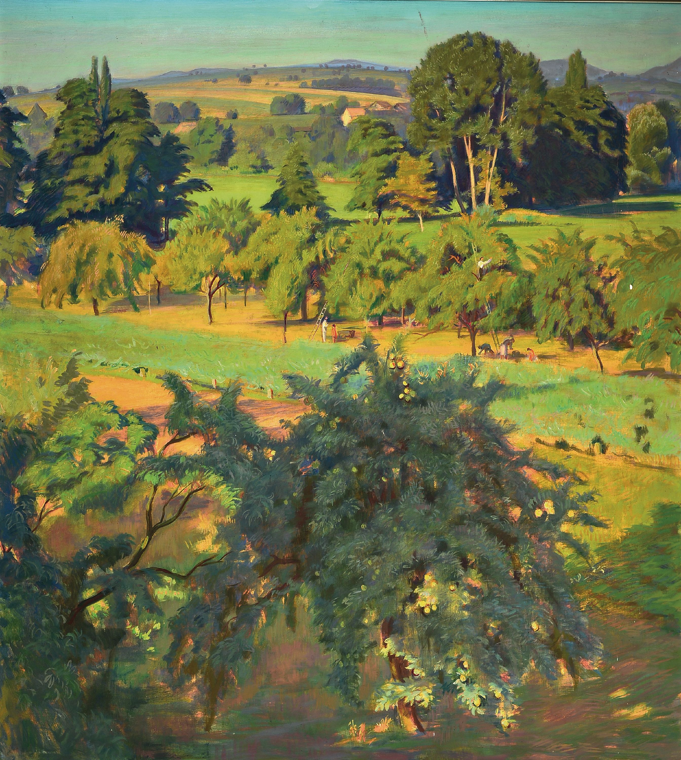 Image 27047046 - Hermann Croissant, 1897-1963 Landau, Blick aus dem Atelierfenster, vordergründiger ...