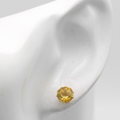 27047025b - Paar Ohrstecker mit Citrinen, GG 585/000, 2 Citrine in Krappenfassungen zus. ca. 2.15 ct ...