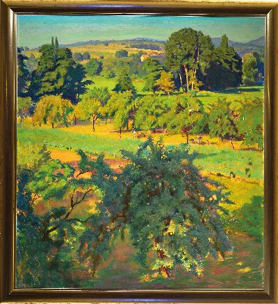 27047046k - Hermann Croissant, 1897-1963 Landau, Blick aus dem Atelierfenster, vordergründiger ...