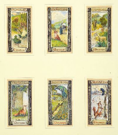 Image Friedrich Ferdinand Koch, 1863-1923 Landau: 6 Entwürfe zu Stollwerck Sammelbildern, um ...