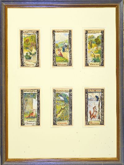 27047048k - Friedrich Ferdinand Koch, 1863-1923 Landau: 6 Entwürfe zu Stollwerck Sammelbildern, um ...