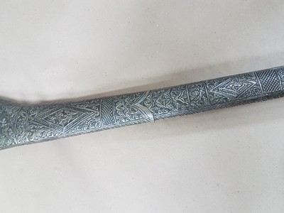 27047072b - Kris, wohl Südsumatra, Palembang, 19. Jh., aufwendige Klinge, silberne Scheide und ...