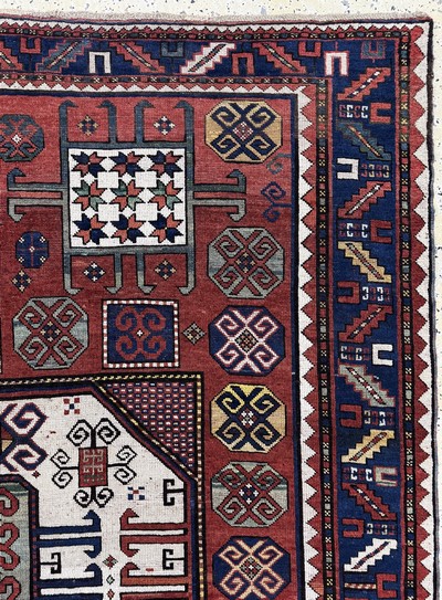 27047164e - ´Karachoph´Kazak antik, Kaukasus, 19.Jhd, Wolle auf Wolle, ca. 233 x 190 cm, EHZ: 2-3 ...