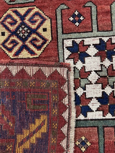 27047164g - ´Karachoph´Kazak antik, Kaukasus, 19.Jhd, Wolle auf Wolle, ca. 233 x 190 cm, EHZ: 2-3 ...