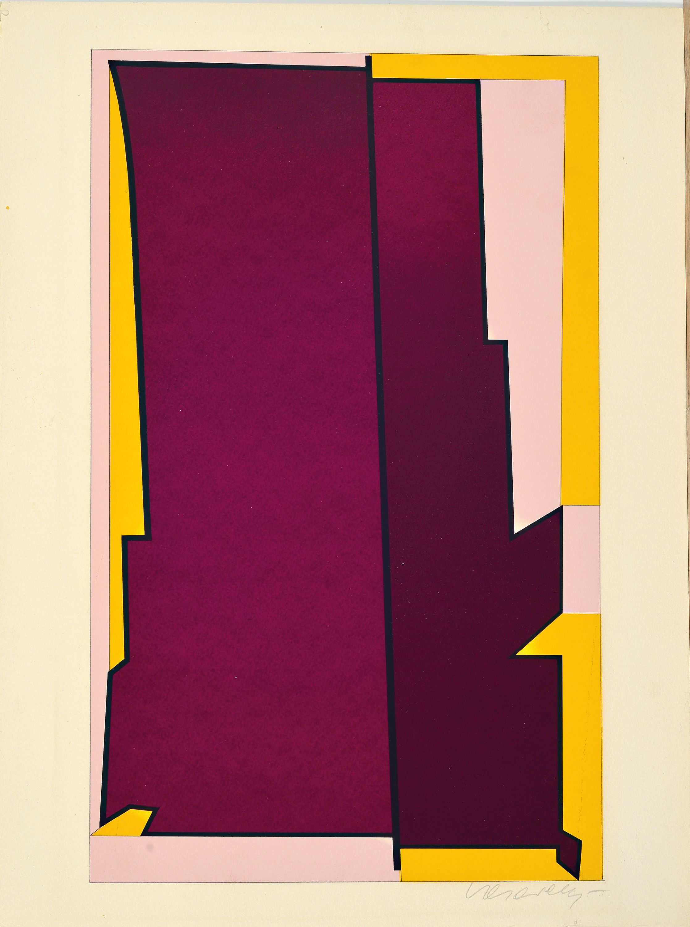 Detail k: Viktor Vasarely, 1908-1997, Farbserigraphie, rechts unten handsigniert, ca. 34x21cm