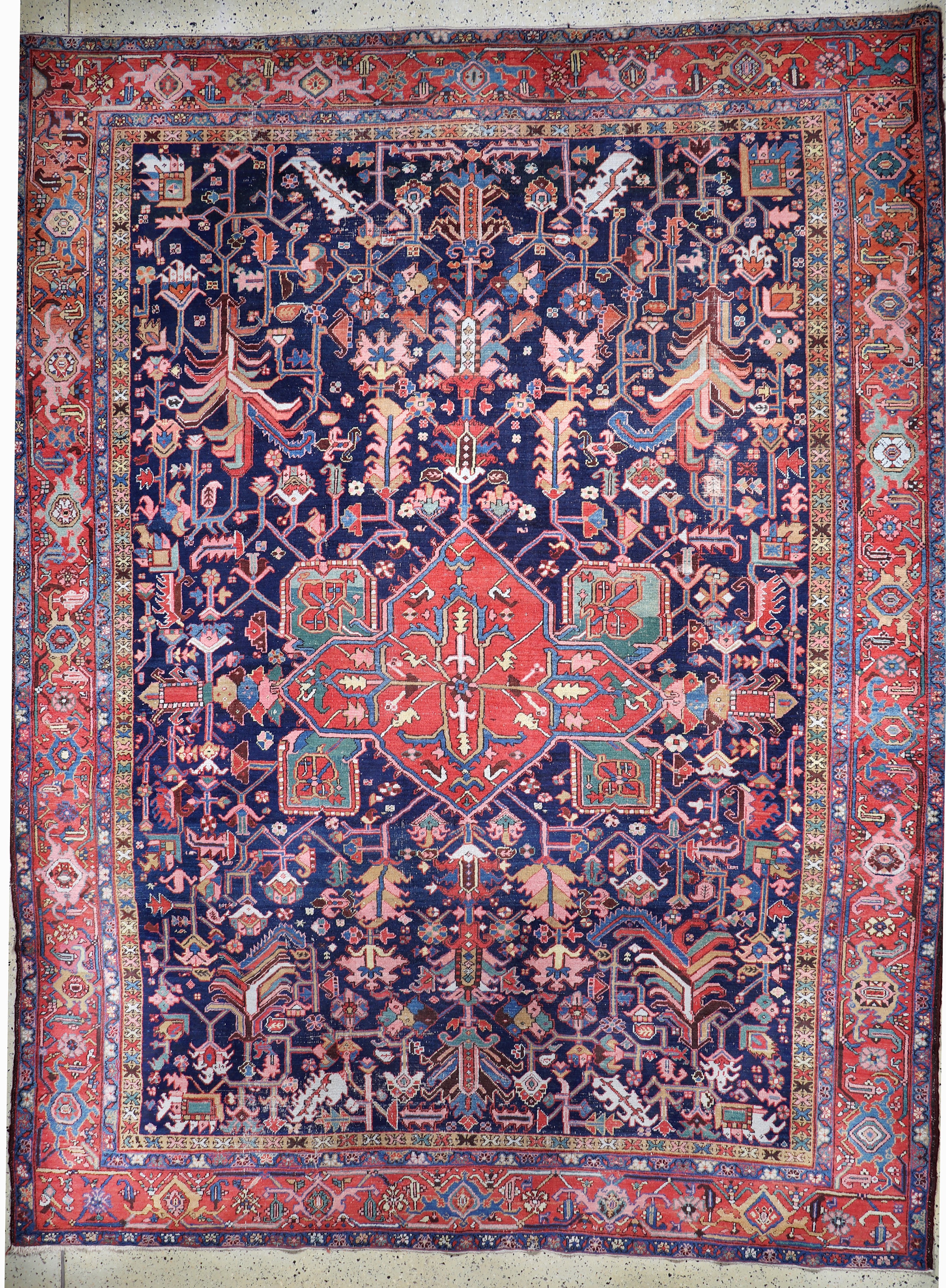 Image 27047591 - Antiker Heriz, Persien, um 1900, Wolle auf Baumwolle, ca. 400 x 303 cm, EHZ: 3 ...