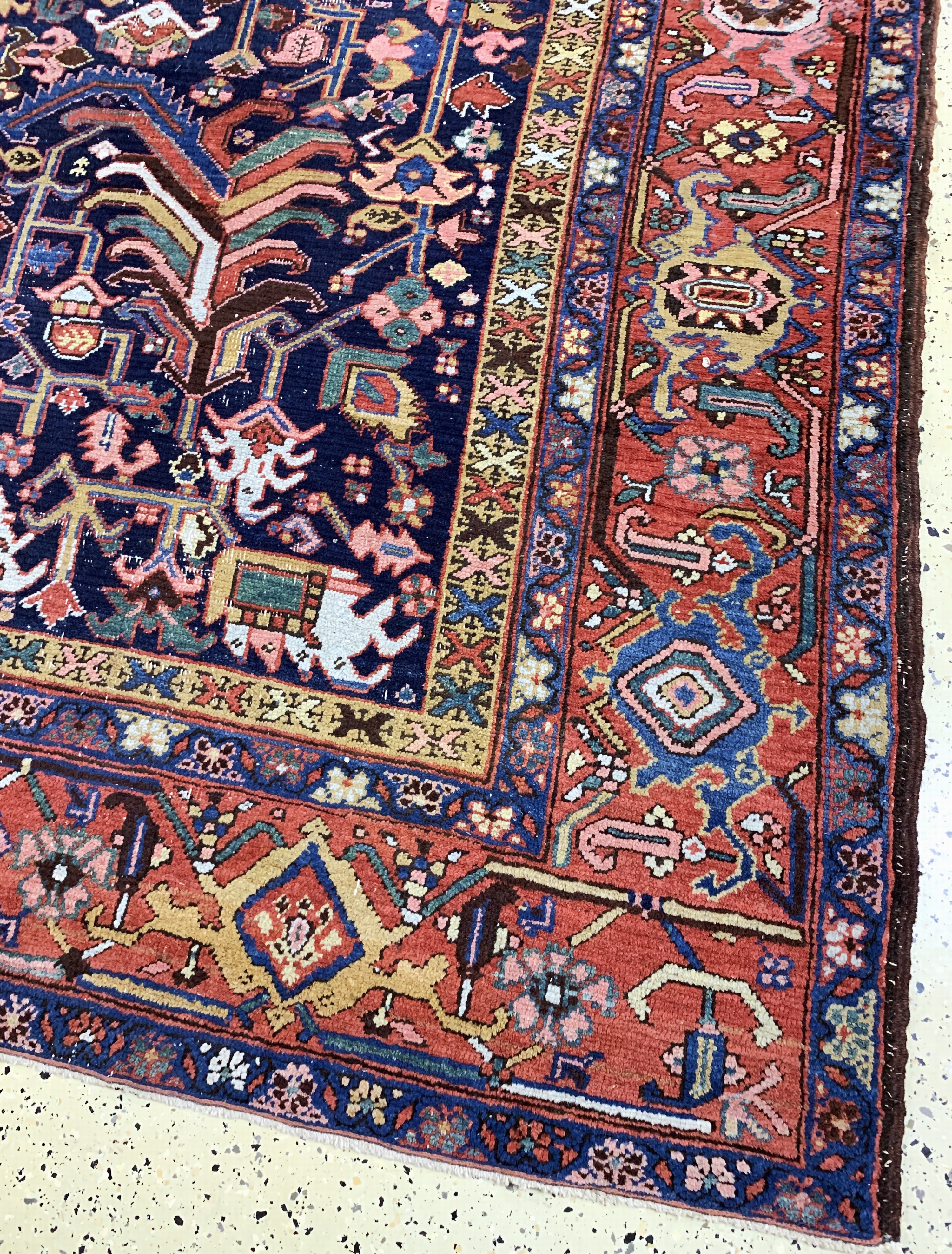 Detail a: Antiker Heriz, Persien, um 1900, Wolle auf Baumwolle, ca. 400 x 303 cm, EHZ: 3