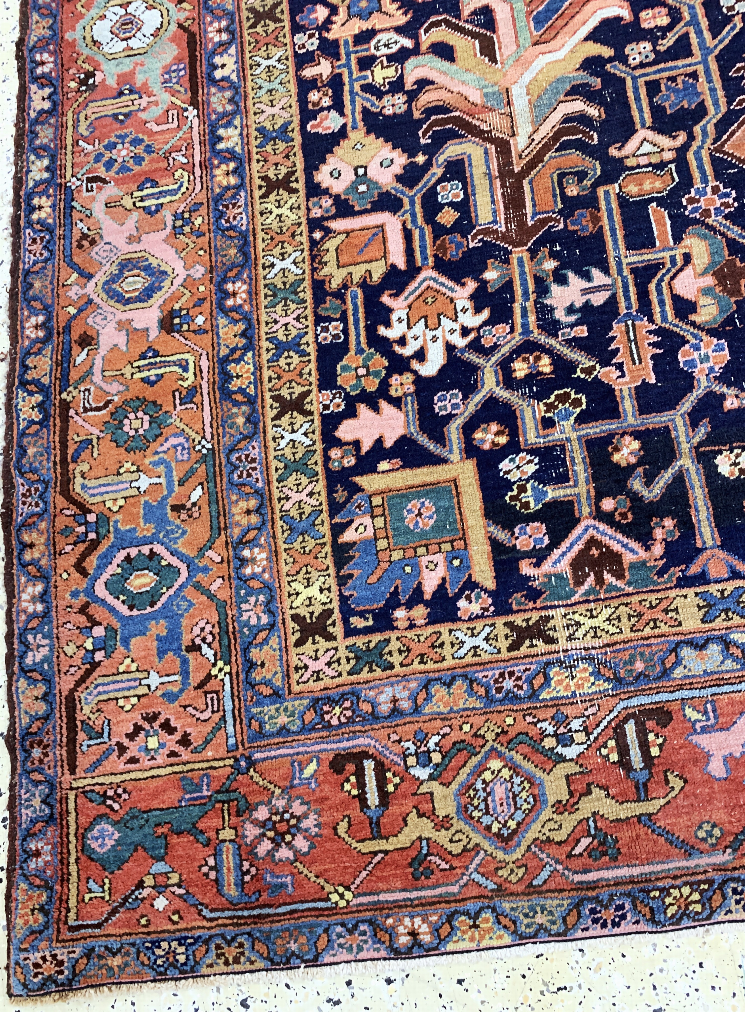 Detail i: Antiker Heriz, Persien, um 1900, Wolle auf Baumwolle, ca. 400 x 303 cm, EHZ: 3