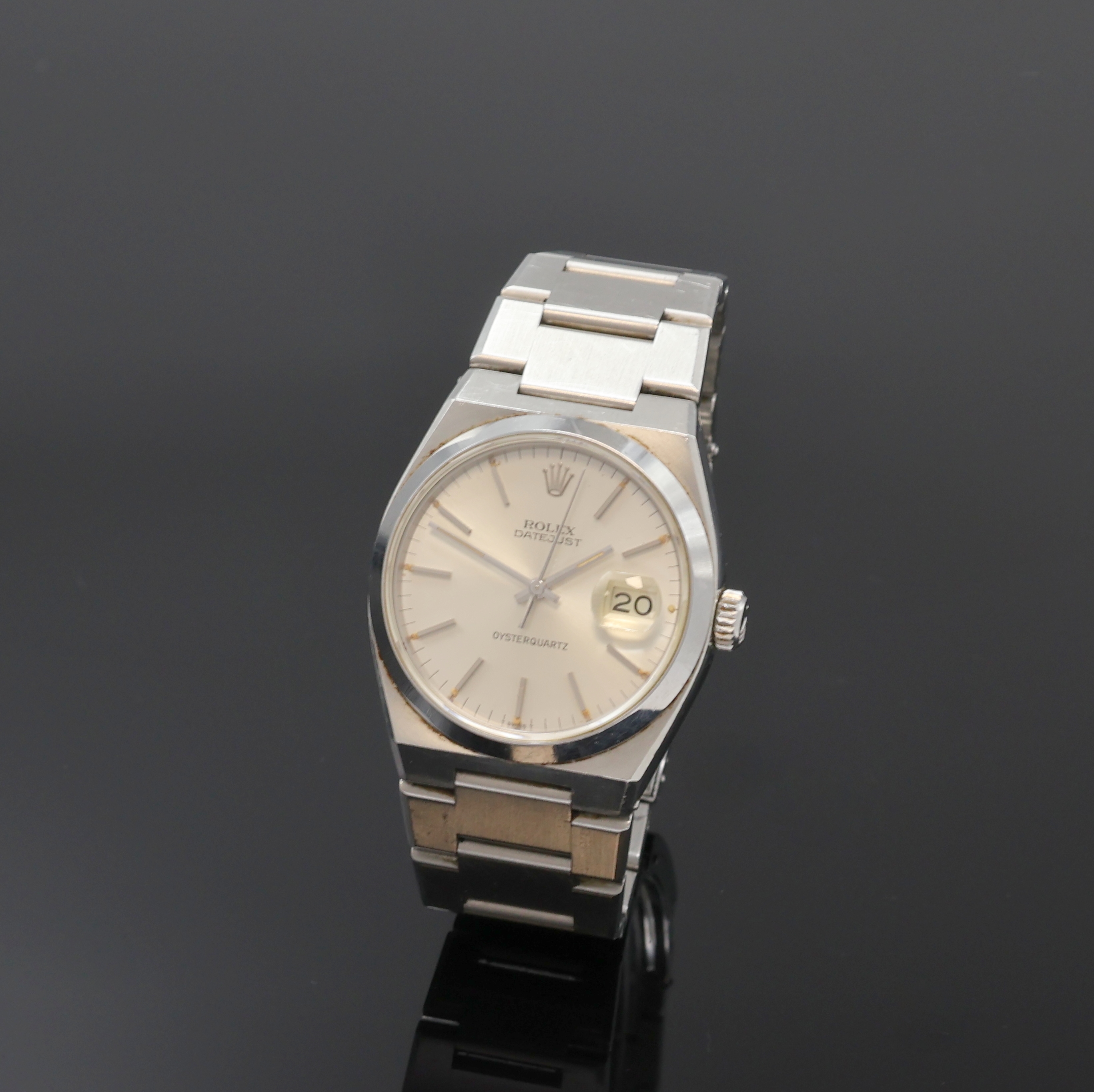 Image 27047614 - ROLEX Datejust Oysterquartz Herrenarmbanduhr in Stahl Referenz 17000, Schweiz um 1978, ...