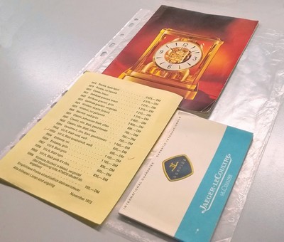 27047602a - Jaeger-LeCoultre, Atmos 1973, gold-plated case, glazed on all sides, caliber 528-8, model ...