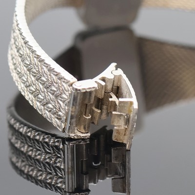 27047611e - Damenarmbanduhr bezeichnet Alpina in WG 750/000, Schweiz um 1965, Handaufzug, Boden ...