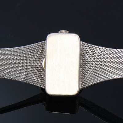 27047611f - Damenarmbanduhr bezeichnet Alpina in WG 750/000, Schweiz um 1965, Handaufzug, Boden ...