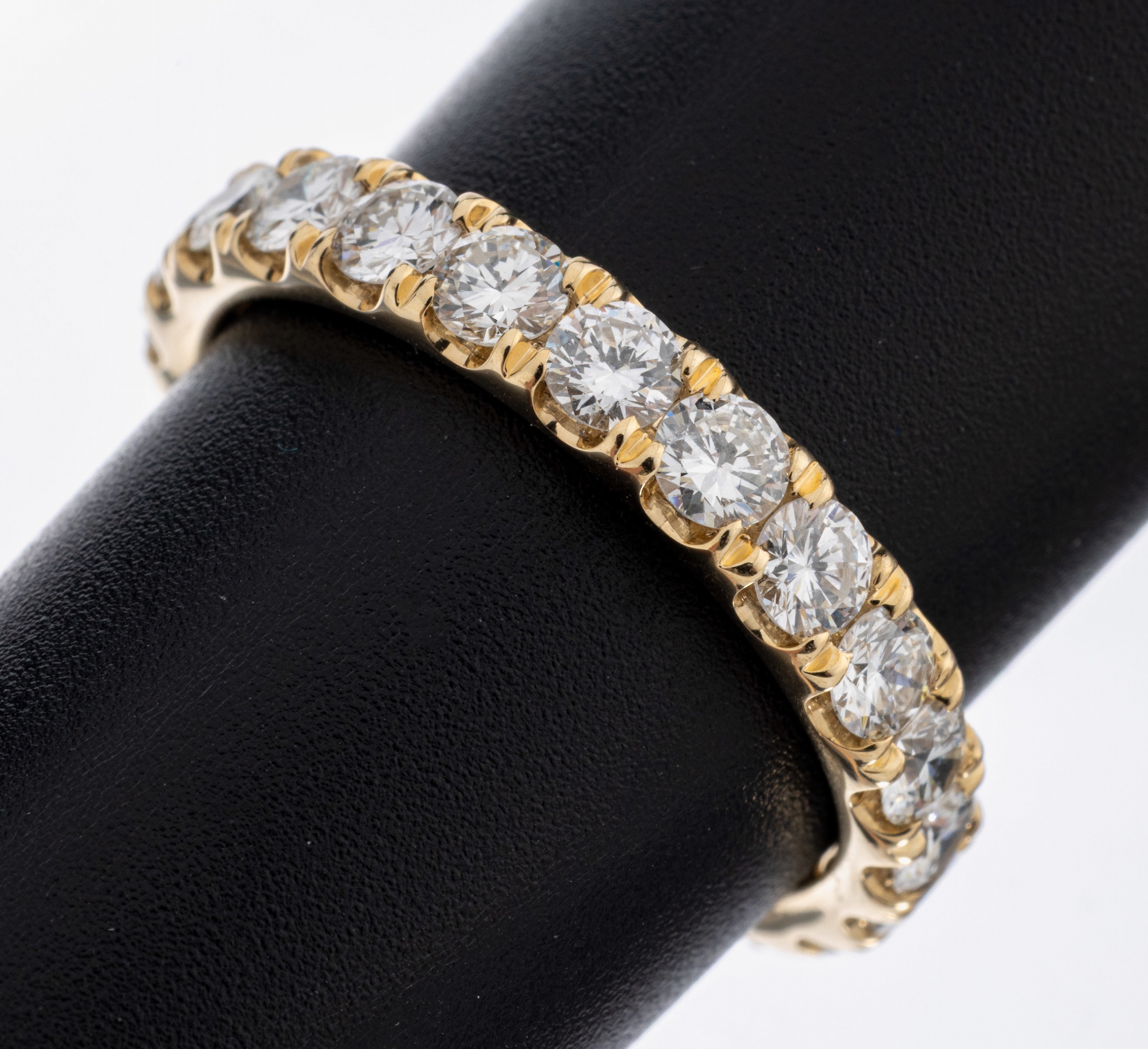 Image 27047729 - 14 kt gold brilliant-memoryring , YG 585/000, 22 brilliants total approx. 2.10 ct ...