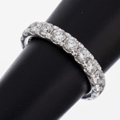 Image 14 kt Gold Brillant-Memoryring, WG 585/000,20 Brillanten zus. ca. 2.39 ct (grav.) ...