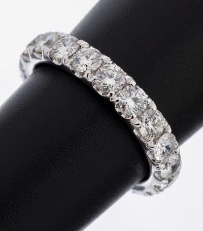 Image 14 kt Gold Brillant-Memoryring, WG 585/000,20 Brillanten zus. ca. 2.80 ct (grav.) ...