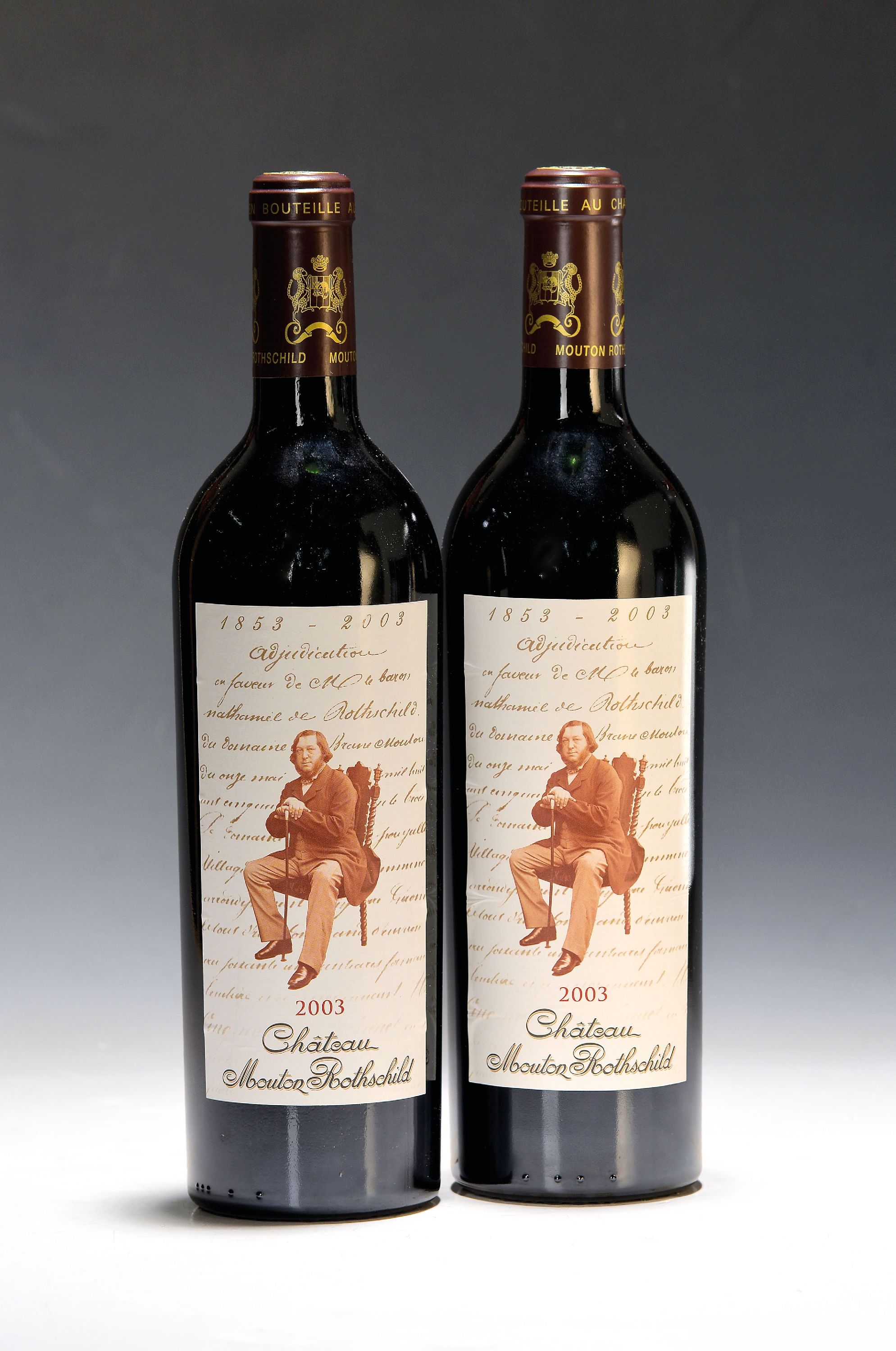 Image 27047881 - 2 Flaschen 2003 Chateau Mouton Rothschild, Pauillac, je ca. 750ml, 13%Vol., je High ...
