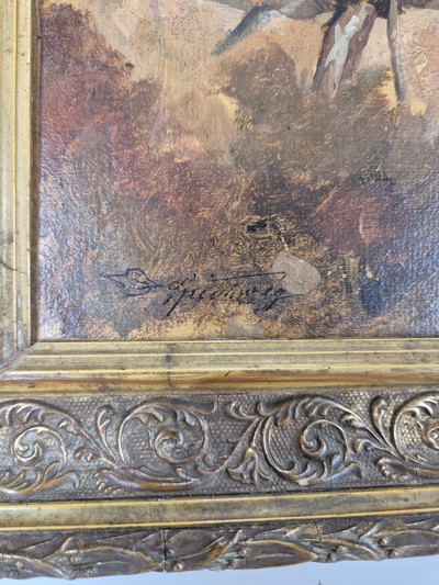 27047891b - Carl Spitzweg, 1808-1885 München, ´Baumstudie´, Studie zweier Birken auf sandigem wohl ...