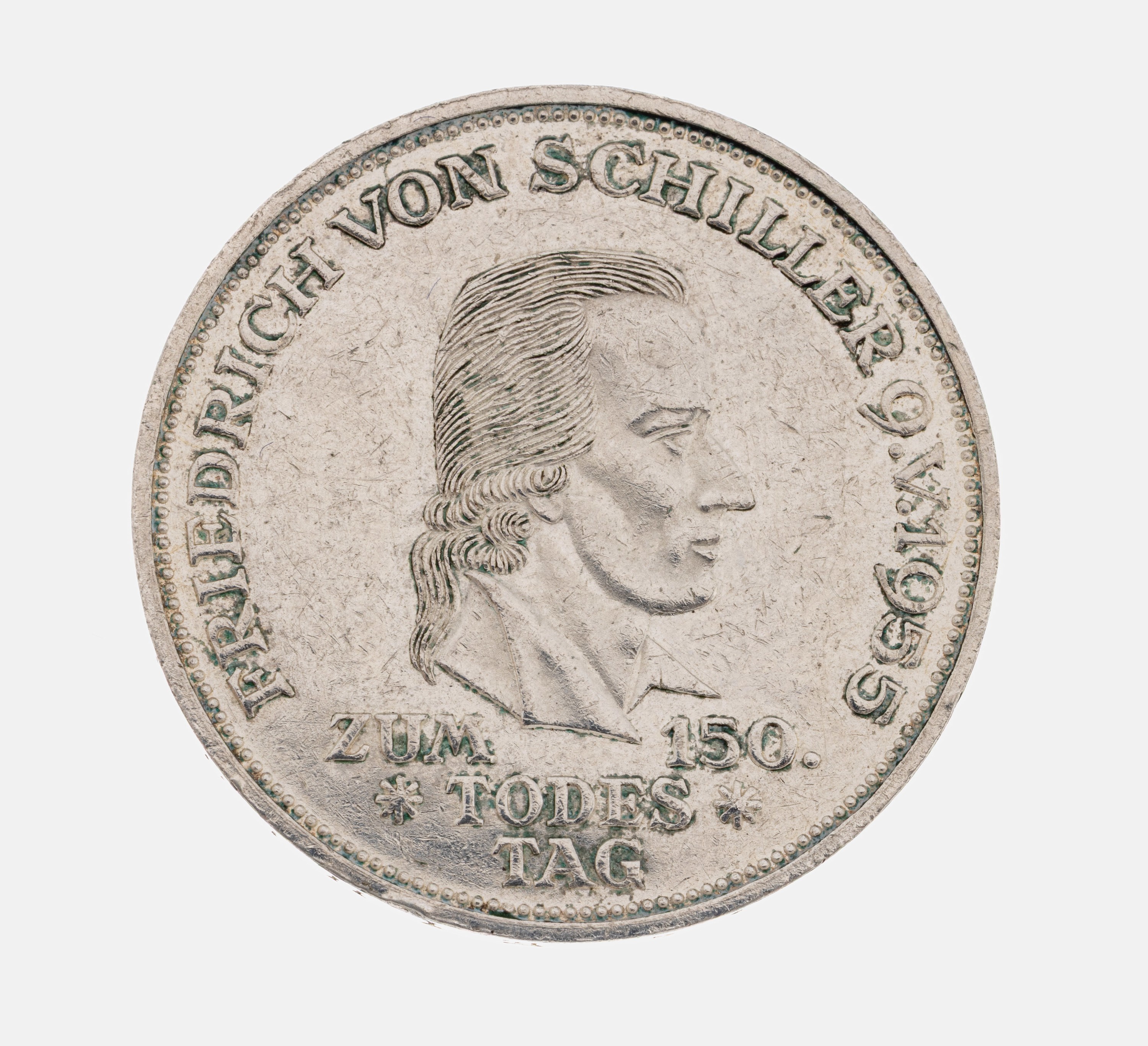 Image 27047902 - Silbermünze 5 Mark, Deutschland, 1955, 150. Todestage Friedrich Schiller