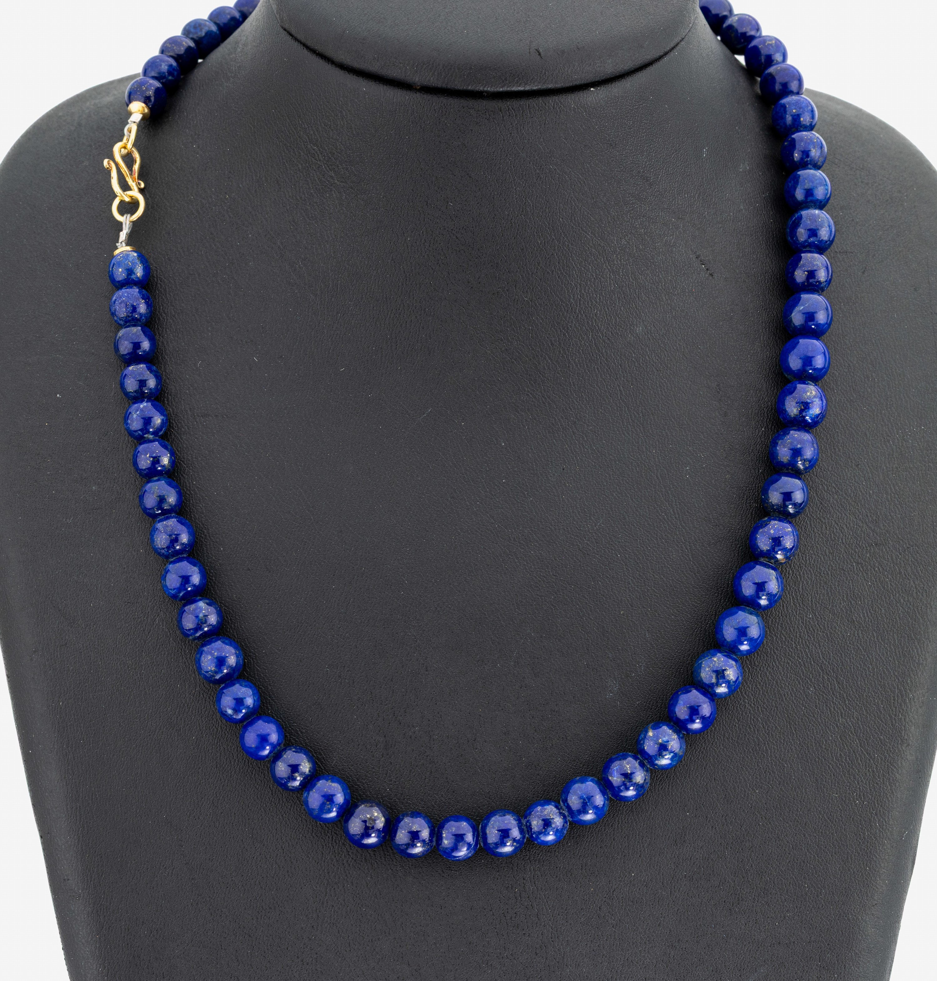 Image 27047961 - Lapislazuli-Collier, Lapislazuli-Kugeln im Verlauf, D. ca. 7.3-8.4 mm, S-Schließe ...